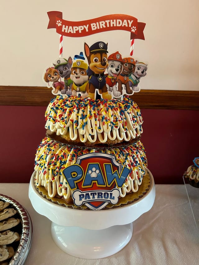 2 Tiered Confetti Vanilla Cake